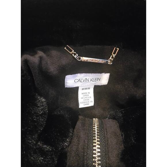 Calvin Klein Faux Fur Zip Vest in Black EUC – Size Medium - Picture 4 of 4